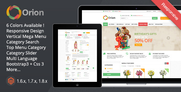 Orion - Mega Shop Responsive Magento Themes