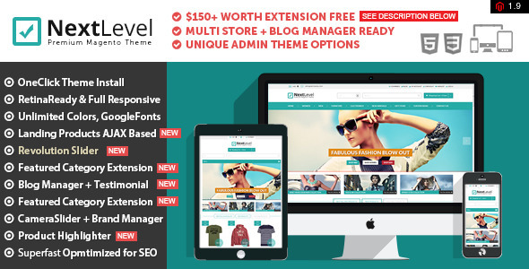Nextlevel Responsive & Retina Ready Magento Templates