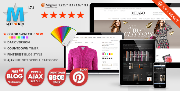 Milano - Responsive Magento Templates + Blog Extension