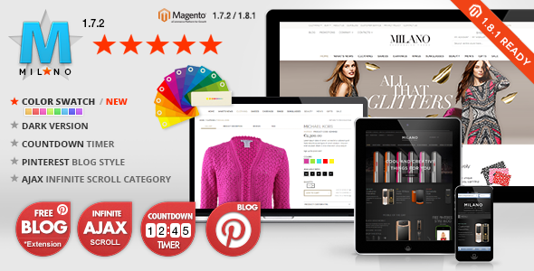 Milano - Responsive Magento Theme + Blog Extension