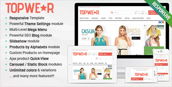 Responsive OpenCart Theme - BossThemes TopWear
