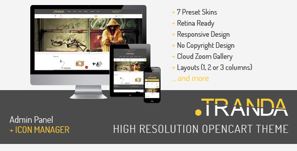 TRANDA - High Resolution OpenCart Theme