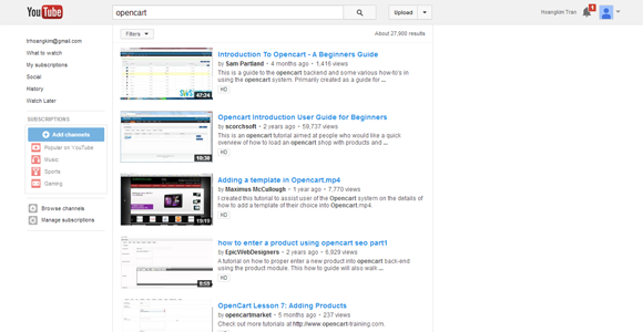 opencart tutorial youtube