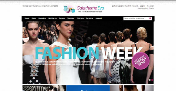 Fashion free responsive magento themes