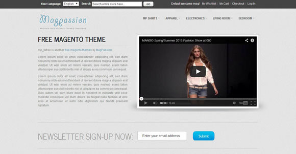 Fashion free responsive magento themes
